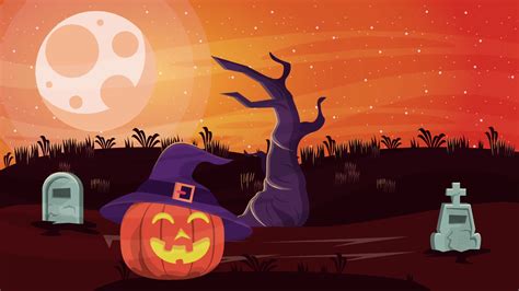 Happy Halloween Animated Scene With Pumpkin Stock Footage SBV-338655150 - Storyblocks