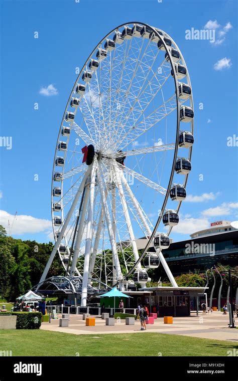 Brisbane, Queensland, Australia - January 6, 2018. Wheel of Brisbane ...