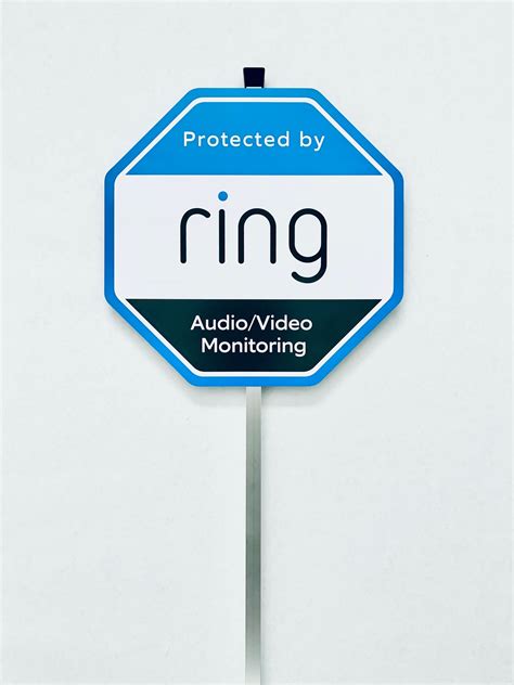 Ring Security Yard Sign 10 X 10 With 4 Door/window - Etsy