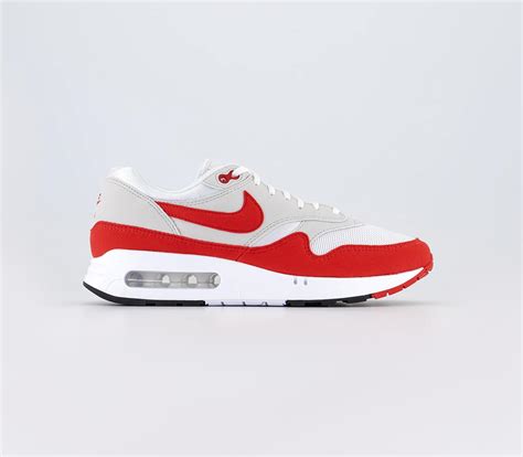 Nike Air Max 1 '86 W Trainers White University Red Light Neutral Grey ...