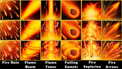 ArtStation - Fantasy Game Basic Magic Skill Icons - Fire Magic | Game Assets