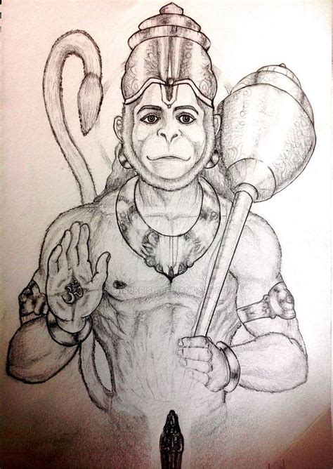 Lord Hanuman by Prabukrish on DeviantArt | Buddhist art drawing, Art drawings sketches simple ...