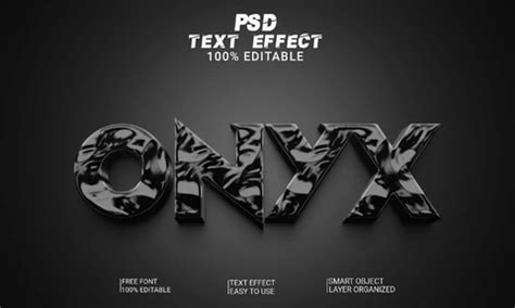 Stone Black Marble 3D Text Effect | Free Photoshop PSD File
