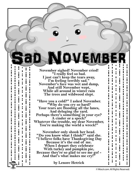 Sad November Poem | Woo! Jr. Kids Activities : Children's Publishing