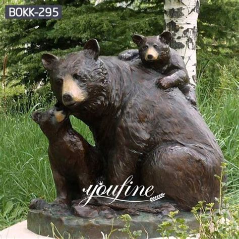 Outdoor Life Size Bear Family with Cubs Bronze Sculpture for Sale BOKK-295 – Custom Animal ...