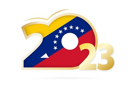 Year 2023 with Venezuela Flag pattern. 12672064 Vector Art at Vecteezy