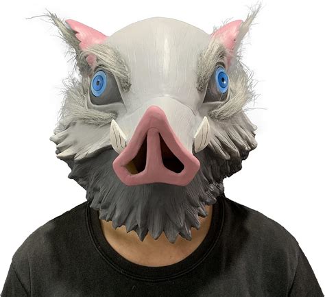 Buy Hashibira Inosuke Mask Anime Boar Cosplay Helmet Halloween Party ...