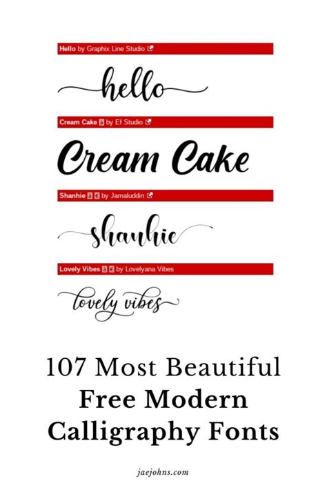 107 Calligraphy Aesthetic Fonts & How to Get Them for Free