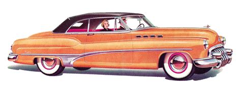 Antique Images: Stock Vintage Car Clip Art 1950 Buick Coupe Digital Downloads