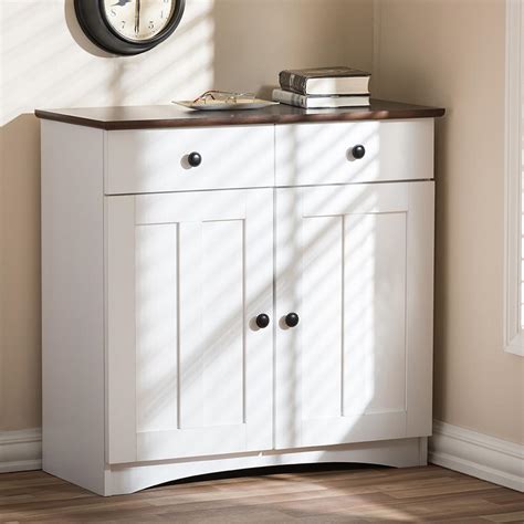 Baxton Studio Lauren Contemporary 30.42 in. H x 31.2 in. W White Wood ...