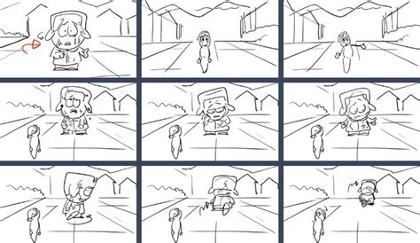 the storyboard shows how to draw an animated character in five ...