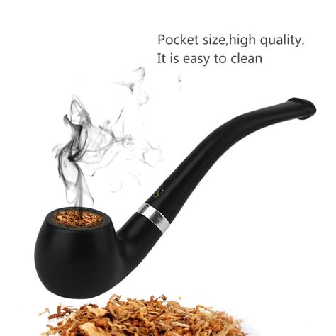 1pcs 110mm Smoking Pipe Small Durable Smoking Cigarette Pipe Tobacco Cigar Pipes Black -in ...