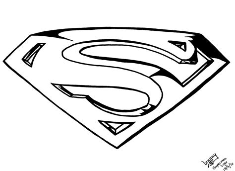 superman logo outline drawing - Clip Art Library