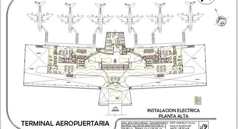 Domestic Airport Terminal Architecture Layout Plan