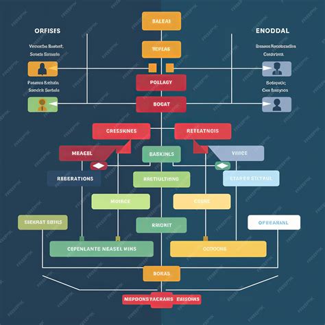 Premium AI Image | illustration of an organizational hierarchy such as ...