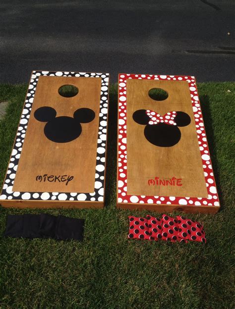 Mickey and minnie corn hole board | Cornhole designs, Cornhole board plans, Cornhole boards