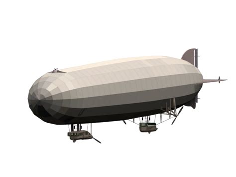 Download German Zeppelin rigid airship 3D Model - 3D Models Free