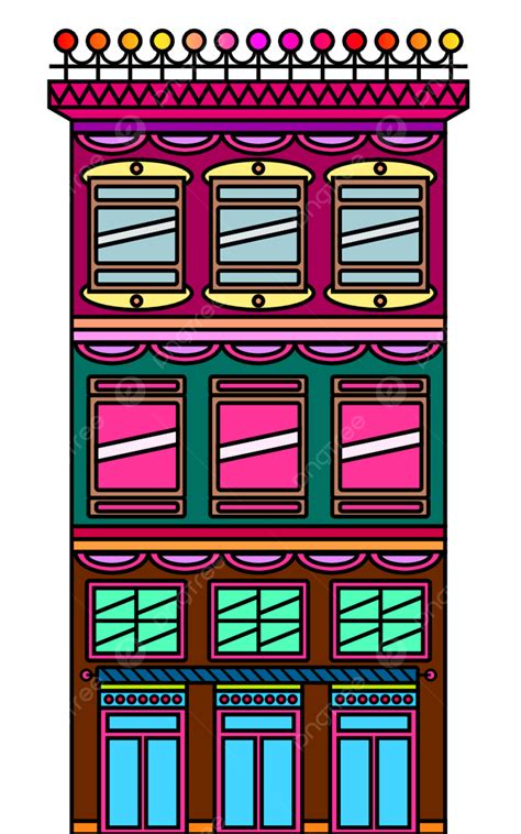 Simple Element Vector Design Images, Simple Color House Design Elements, Ancient City, House ...