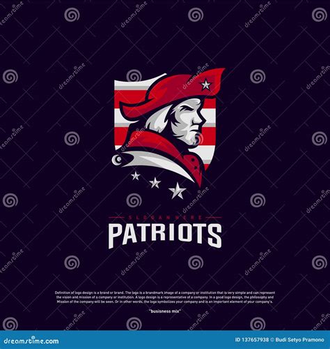 Patriots Logo Design Vector. Head Patriots Logo Design Template Stock Vector - Illustration of ...