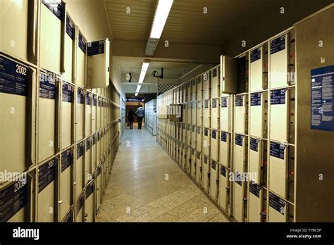 Storage lockers at Hauptbahnhof " Mainstation", Munich, Upper Bavaria ...