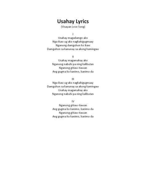 Usahay Lyrics | PDF