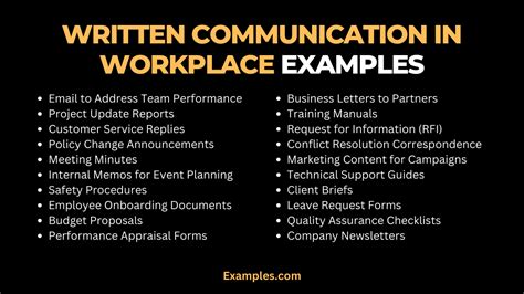 Written Communication in Workplace - 19+ Examples