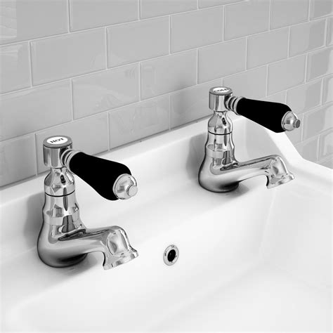 Lancaster Black Traditional Basin Taps | Now At Victorian Plumbing ...