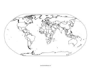 This blackline master features a Map of World. Free to download and ...