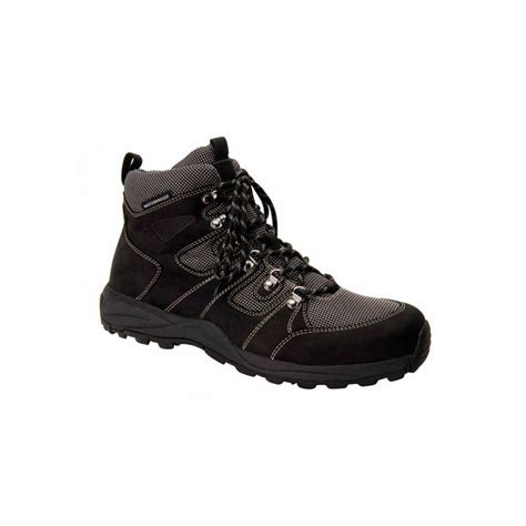 Drew Shoes Mens Trek - Black Nubuck | DiabeticShoesHub