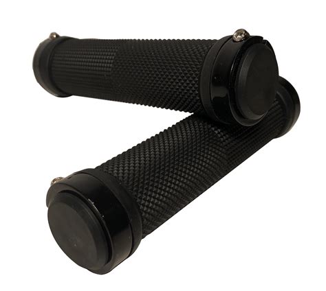 Lock on Black Bike Grips MTB BMX Mountain Bike Diamond Handlebar Grips w End Caps - Walmart.com