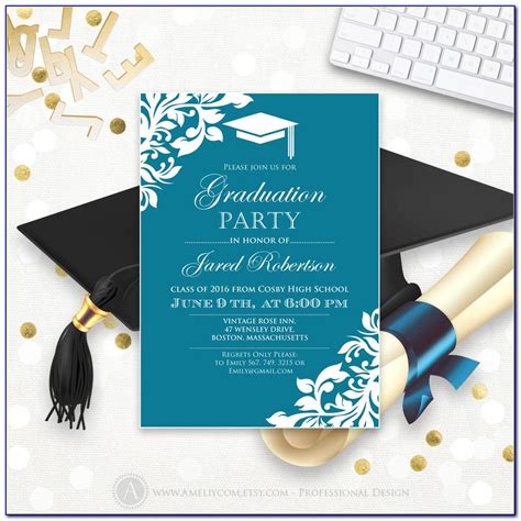 Free Printable Graduation Party Invitation Templates