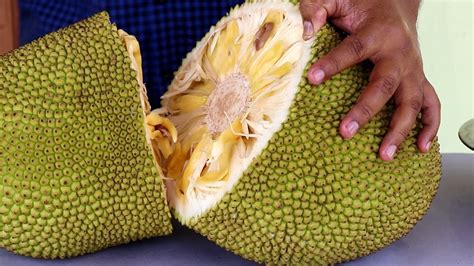 How to Cut Jackfruit - Fresh Jackfruit Cutting and Eating - OPENING ...