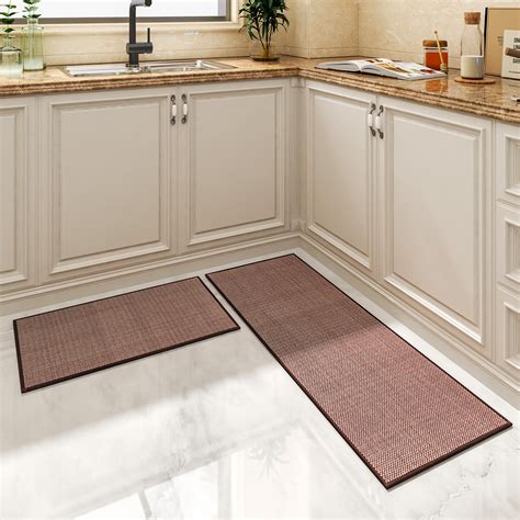 SIXHOME Kitchen Rugs Red Washable Non Slip Farmhouse Kitchen Rugs and ...