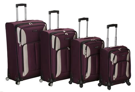 Rockland - Rockland Luggage 4 Piece Impact Softside Spinner Luggage Set - Walmart.com - Walmart.com