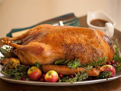 Roast Goose and Stuffing : Recipes : Cooking Channel Recipe | Cooking Channel