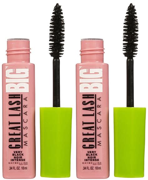 Maybelline Great Lash Big Mascara - Very Black - 2 Pack. Product of Maybelline. Pack of 2 ...