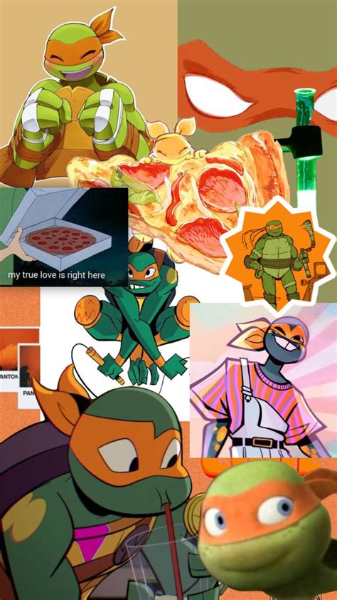 #mikey #michelangelo #tmnt #ninjaturtles #teenagemutantninjaturtles #pizza #orange #rottmnt ...