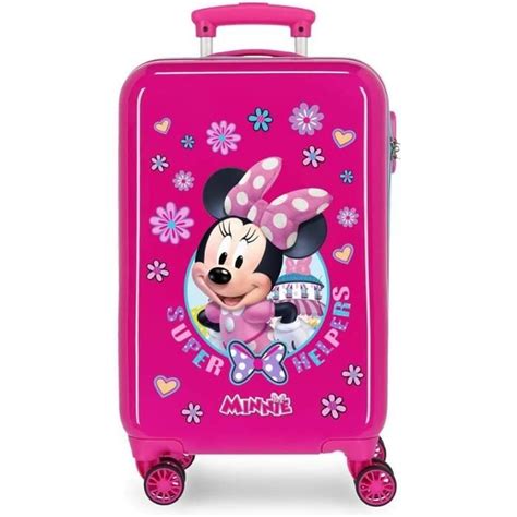 Disney Minnie Super Helpers Valise Trolley Cabine Rose 37x55x20 cms Rigide ABS Serrure a ...