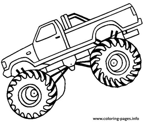 Easy Monster Truck Big Coloring Pages Printable