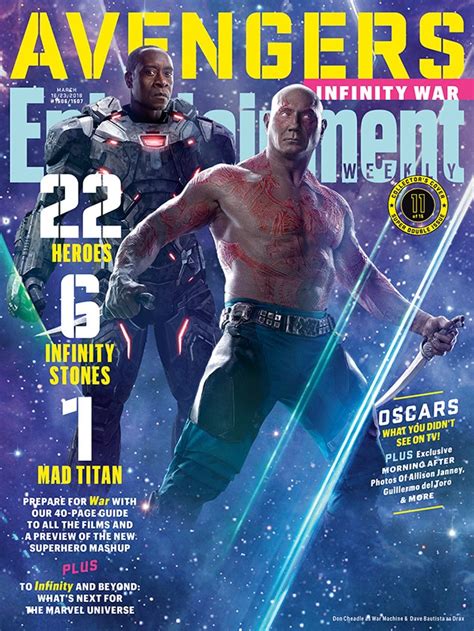 Don Cheadle & Dave Bautista from Avengers: Infinity War's Entertainment Weekly Covers | E! News