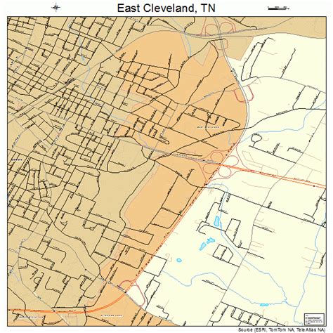 East Cleveland Tennessee Street Map 4722500