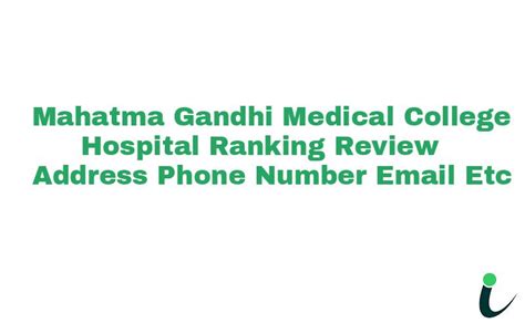 Mahatma Gandhi Medical College & Hospital - Ranking, Review, Address ...