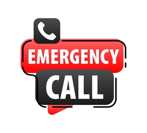 Premium Vector | Emergency Telephone Call Call 911 label Ambulance and urgency