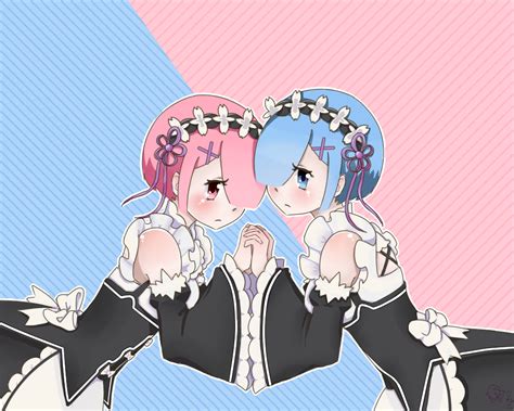 Ram and Rem - fanart + speedpaint by KonekoDraws on DeviantArt