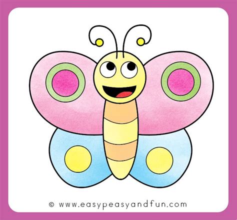 How to Draw a Butterfly Step by Step for Kids | Easy butterfly drawing ...