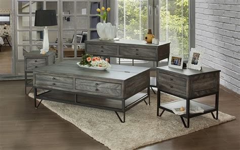 IFD Furniture | 686 Moro Rustic Coffee Table Set | Dallas Designer Furniture