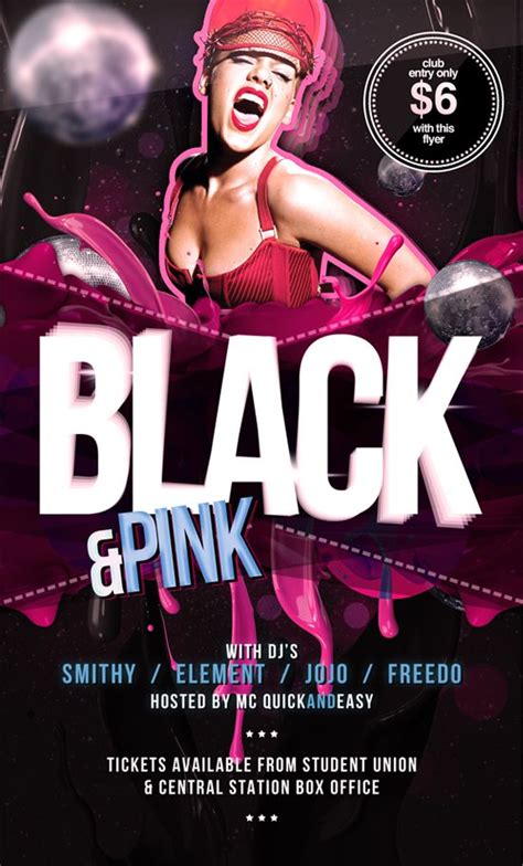 pink-black-free-psd-flyer-template | Design_Sources, Templetes ...
