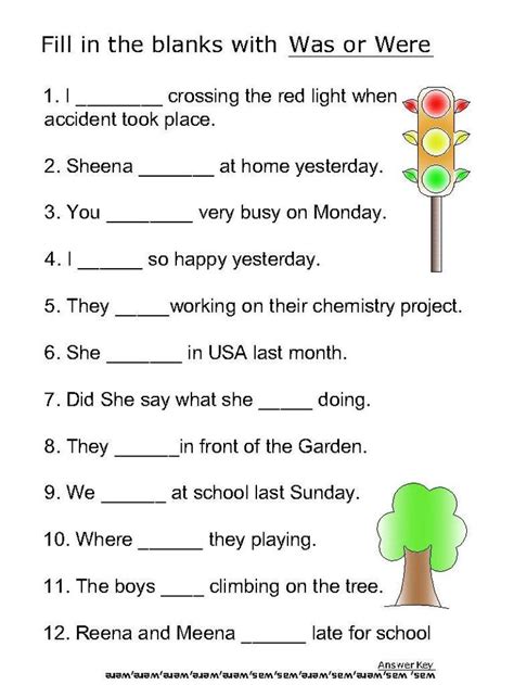 Helping verb worksheets for Was,Were | Journeys Lesson 6 Helping/Linking Verbs | Ingilizce ...