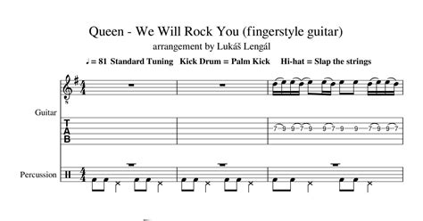 Queen - We Will Rock You (fingerstyle guitar).pdf | DocDroid