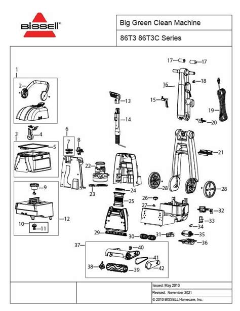 Schematic Parts Book for Bissell Model: 86T3 BIG GREEN CLEAN MACHINE - VacuumsRUs